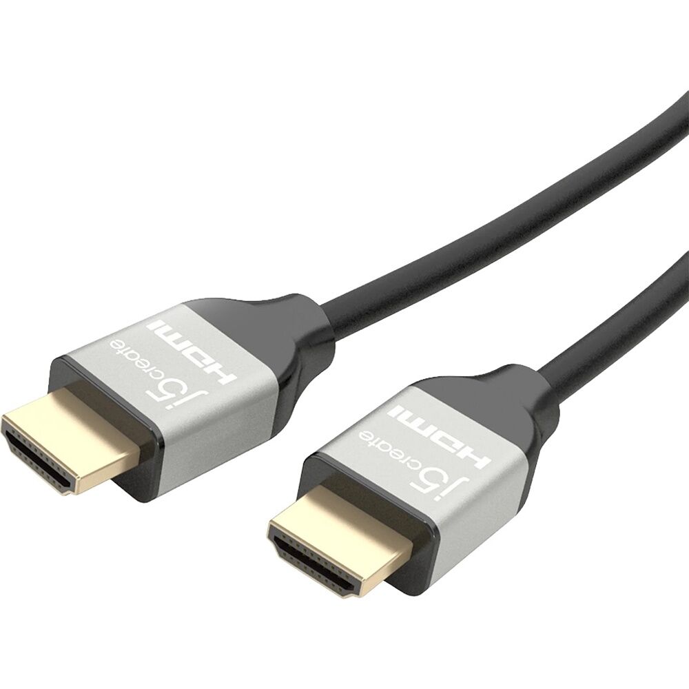 2PK J5Create UHD 4K HDMI Ultra High Speed Performance Gaming Cable Gold 1.8m