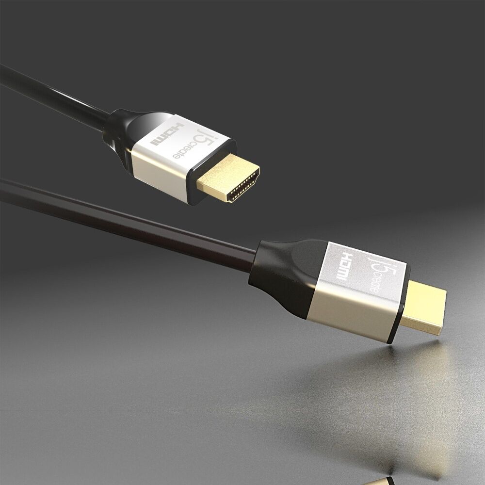 2PK J5Create UHD 4K HDMI Ultra High Speed Performance Gaming Cable Gold 1.8m
