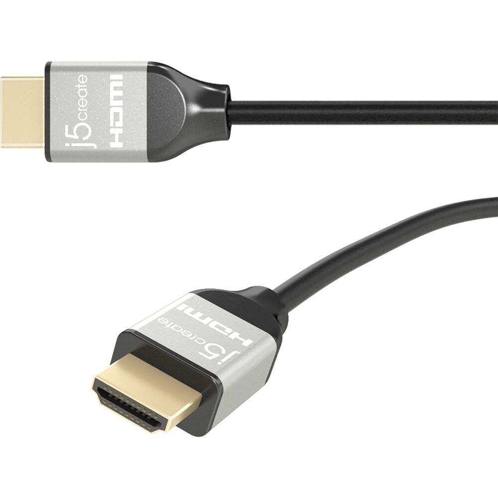 2PK J5Create UHD 4K HDMI Ultra High Speed Performance Gaming Cable Gold 1.8m
