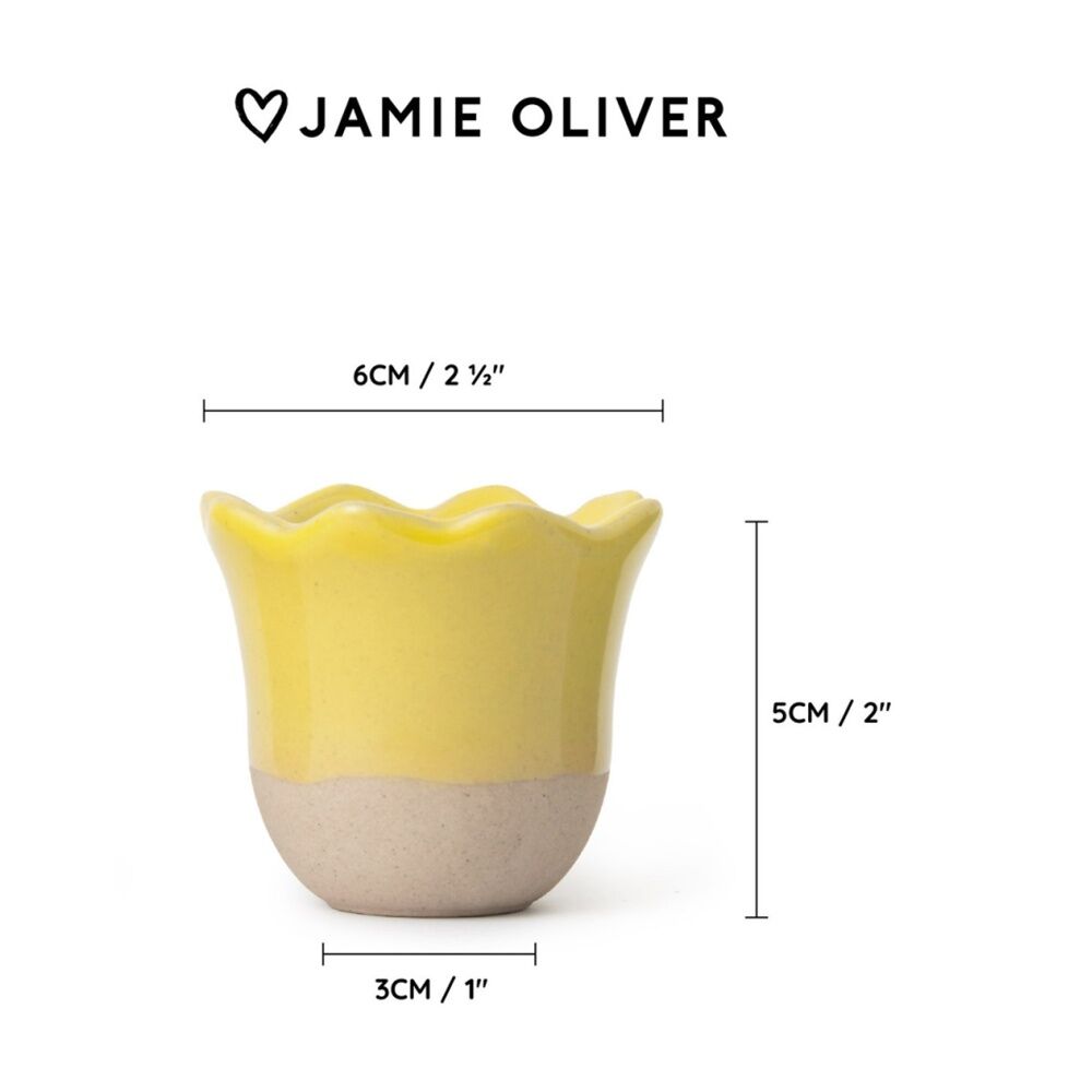 2x 4pc Jamie Oliver Mixed Colour Big Love Excellent Stoneware Egg Cups 6cm