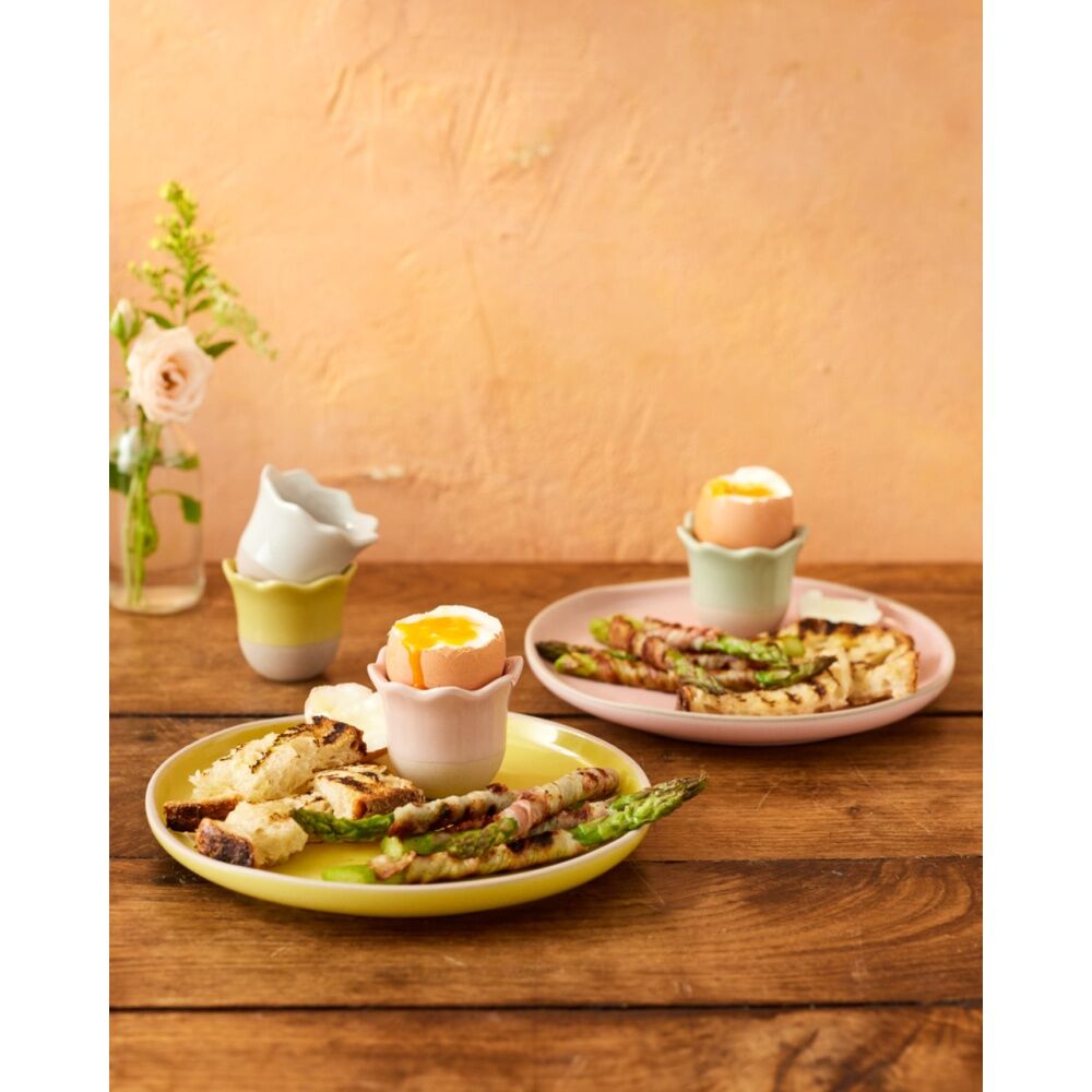 2x 4pc Jamie Oliver Mixed Colour Big Love Excellent Stoneware Egg Cups 6cm