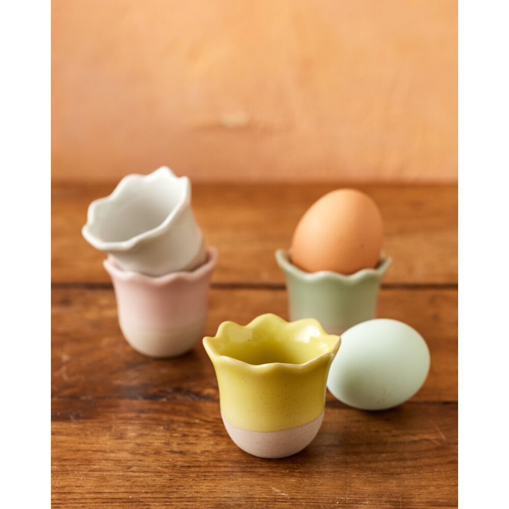 2x 4pc Jamie Oliver Mixed Colour Big Love Excellent Stoneware Egg Cups 6cm