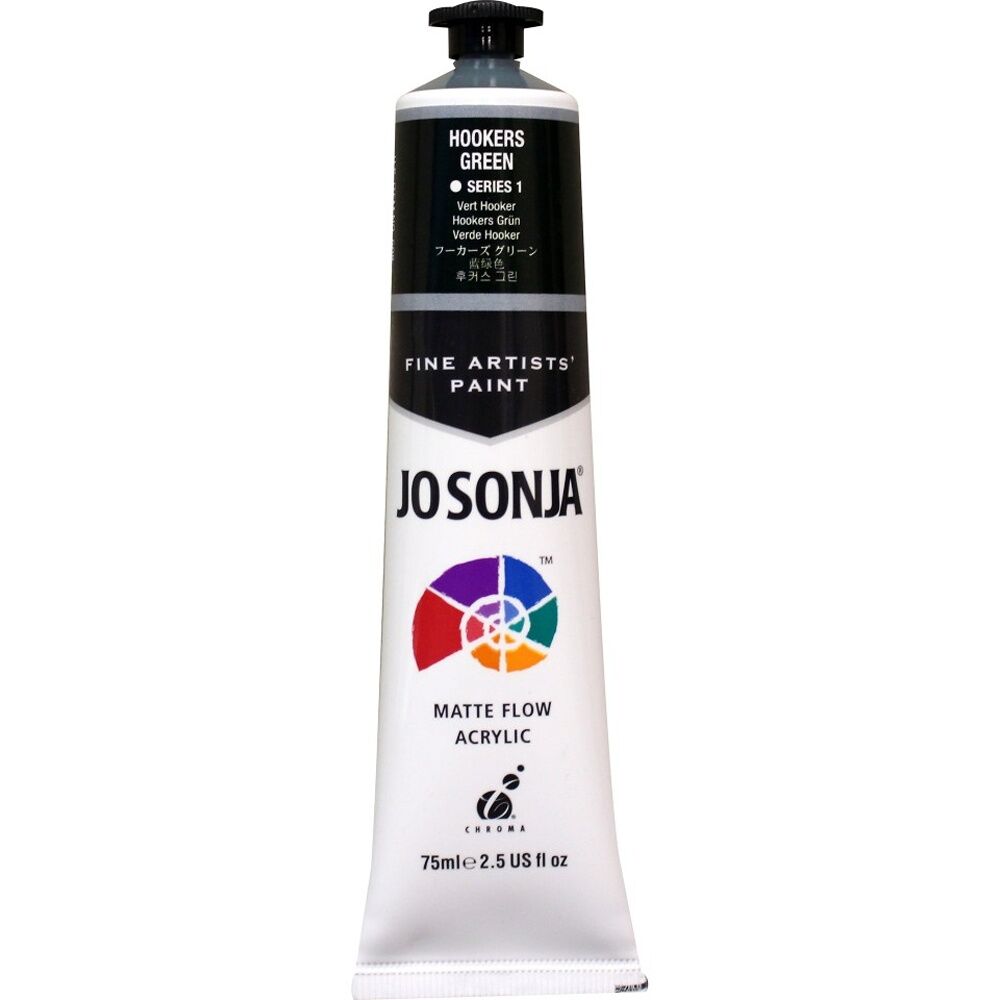 6PK Jo Sonja Acrylic Colour Series Artist Craft Paint 75mL Tube Hookers Green