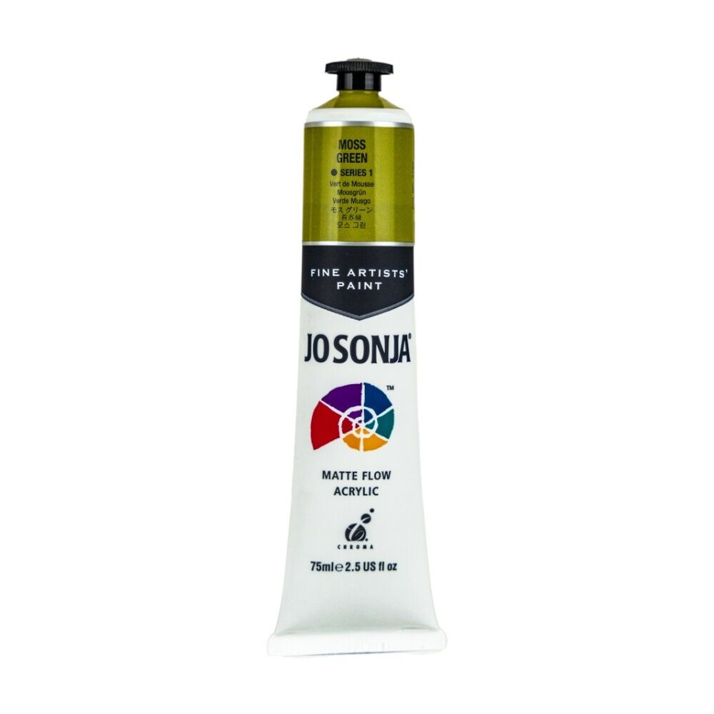 3PK Jo Sonja Acrylic Colour Series Artist Craft Paint 75mL Tube Moss Green