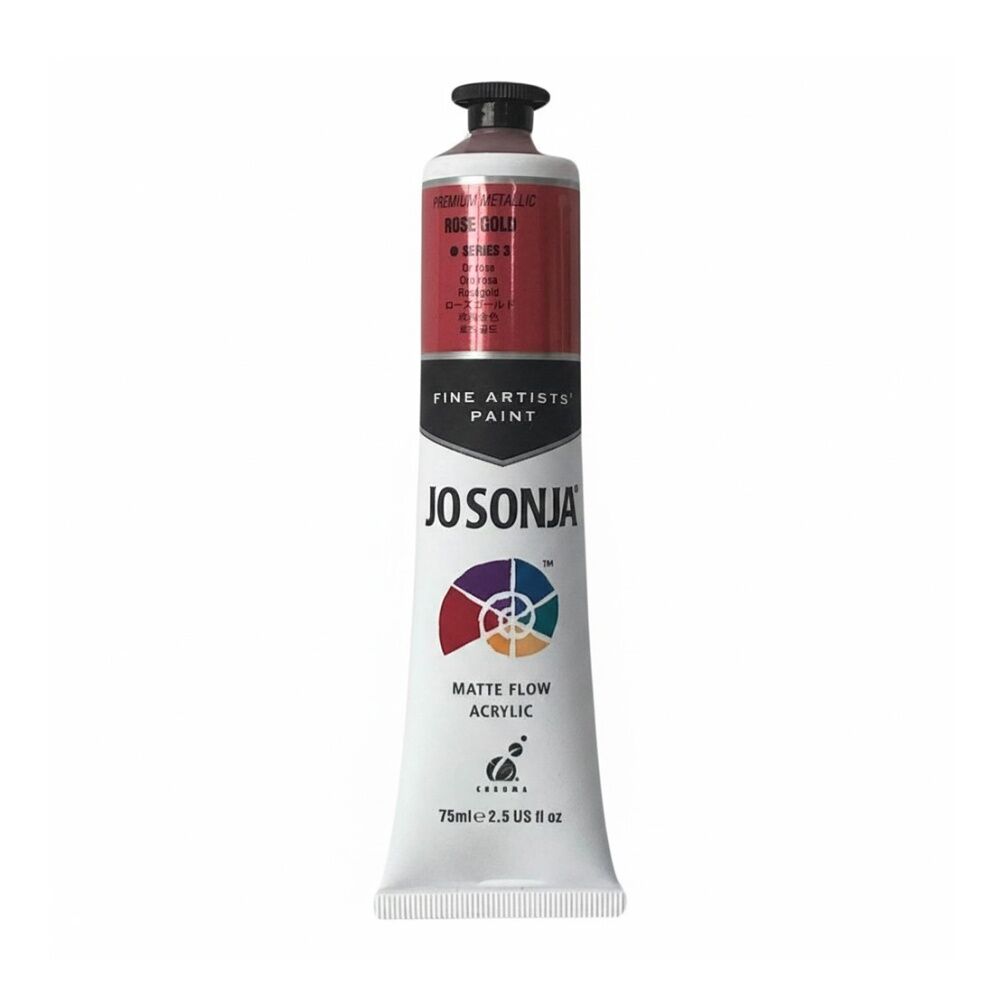 2PK Jo Sonja Metallic Colour Series Acrylic Artist Paint 75mL Tube Rose Gold