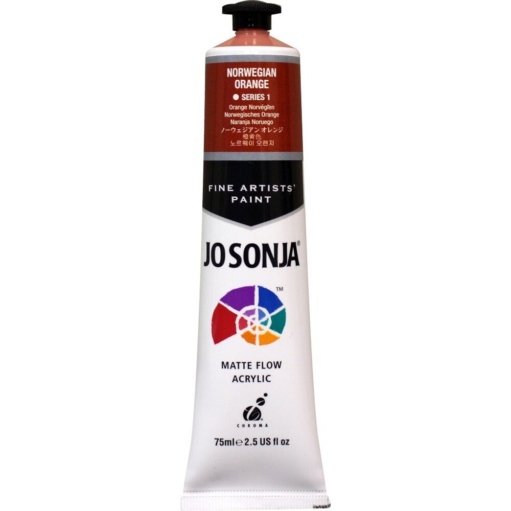 3PK Jo Sonja Acrylic Colour Series Artist Craft Paint 75mL Tube Norwegian Orange