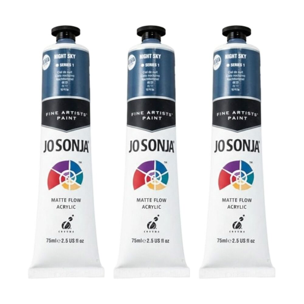 3PK Jo Sonja Acrylic Colour Series Artist Craft Paint 75mL Tube Night Sky