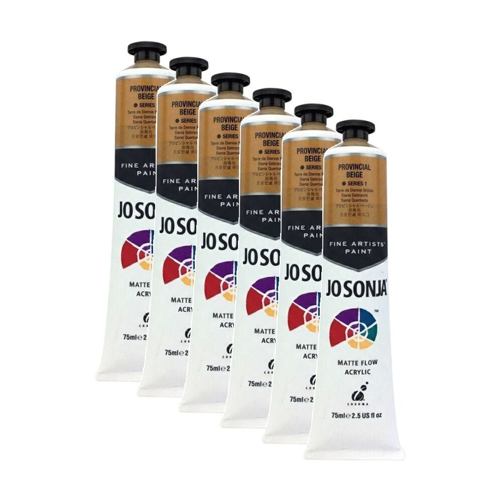 6PK Jo Sonja Acrylic Colour Series Artist Craft Paint 75mL Tube Provincial Beige