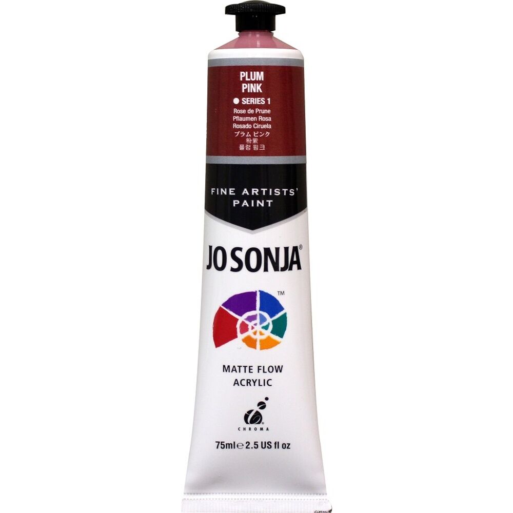 3PK Jo Sonja Acrylic Colour Series Artist Craft Paint 75mL Tube Plum Pink