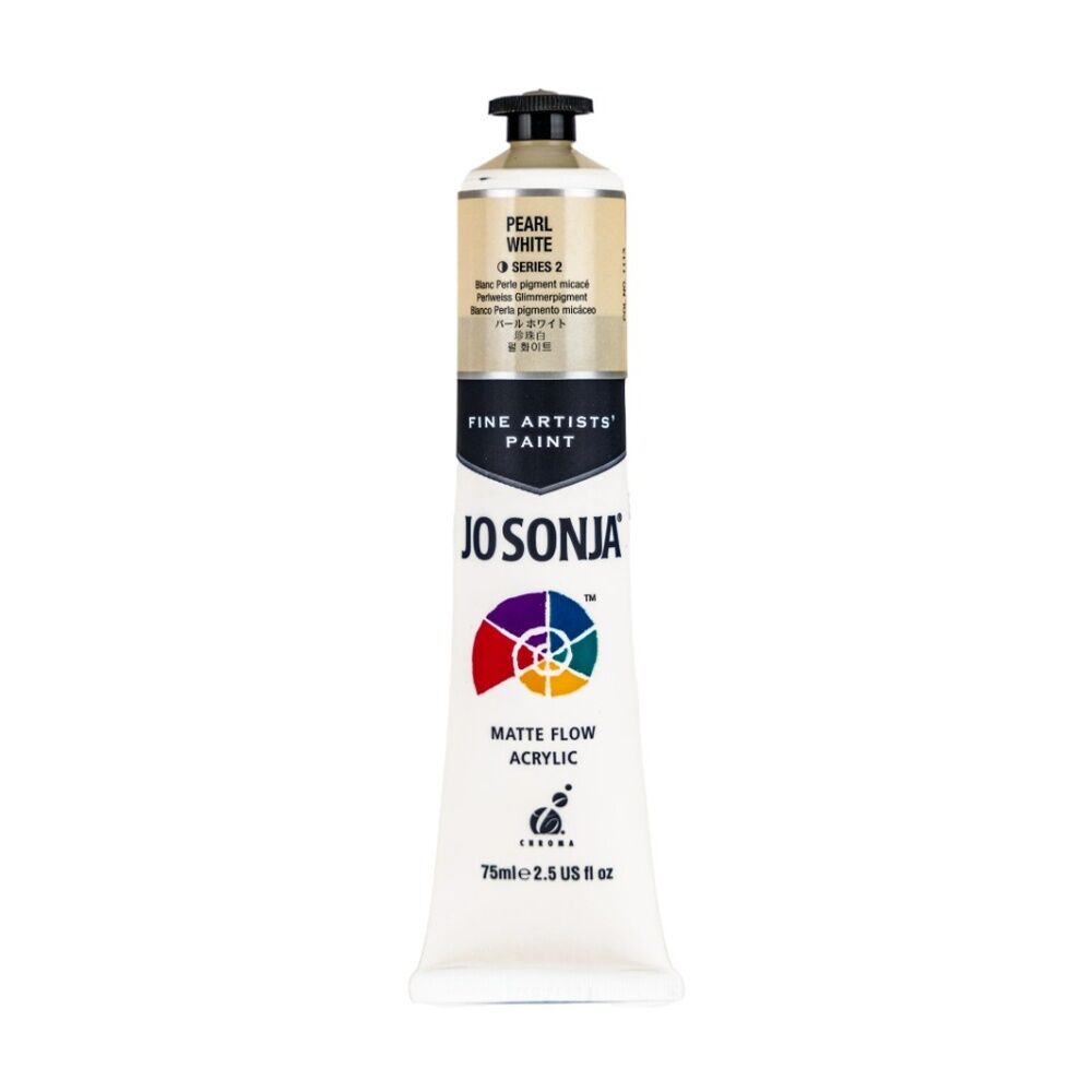 3PK Jo Sonja Acrylic Colour Series Artist Craft Paint 75mL Tube Pearl White