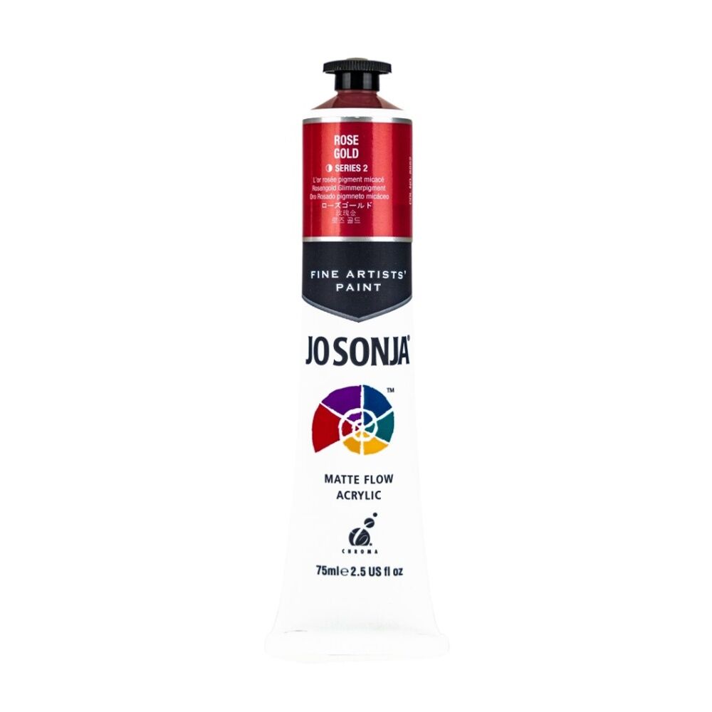 6PK Jo Sonja Acrylic Colour Series Artist Craft Paint 75mL Tube Rose Gold