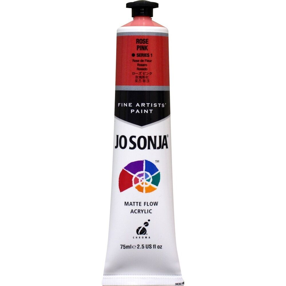 6PK Jo Sonja Acrylic Colour Series Artist Craft Paint 75mL Tube Rose Pink