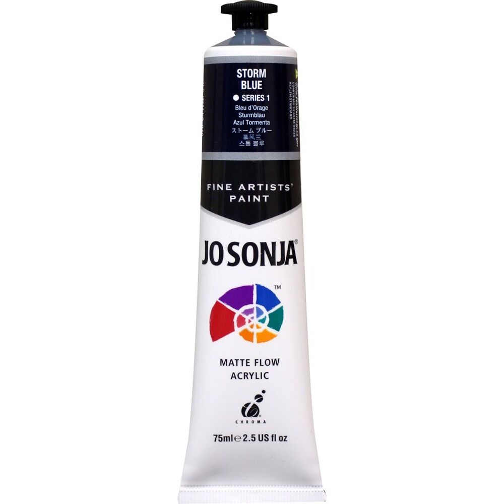 3PK Jo Sonja Acrylic Colour Series Artist Craft Paint 75mL Tube Storm Blue