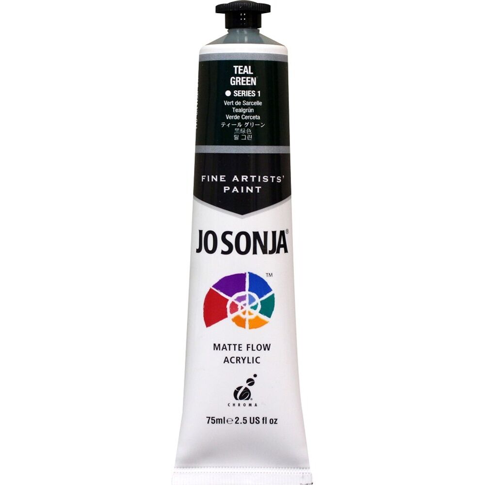 3PK Jo Sonja Acrylic Colour Series Artist Craft Paint 75mL Tube Teal Green