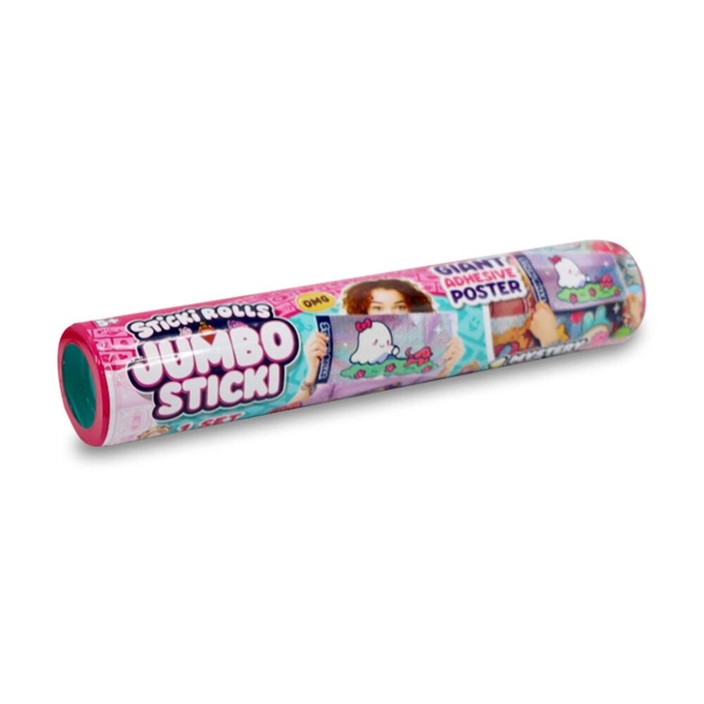4PK Sticki Rolls Jumbo Capsule Tube Mystery Sticker Assorted