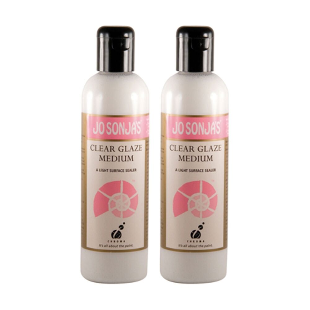 2PK Jo Sonja Medium 250ml Glaze Acrylic Paint Art/Craft - Clear
