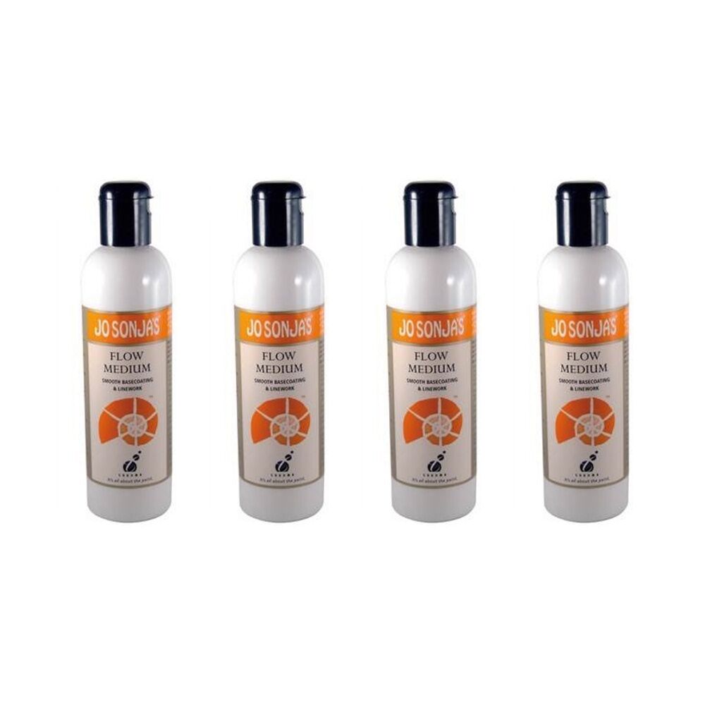 4PK Jo Sonja Medium 250ml Flow Acrylic Paint Art/Craft - Gloss