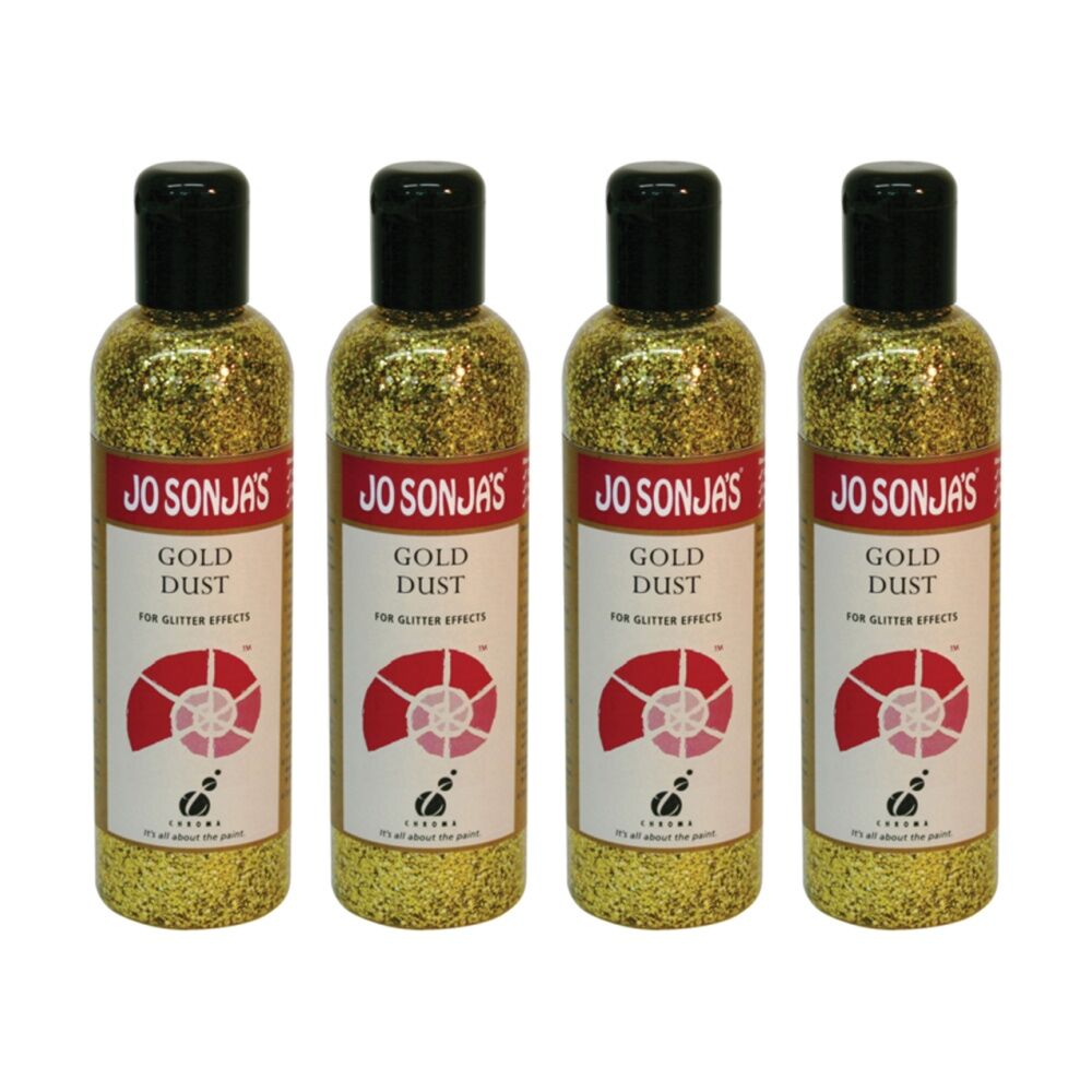 4PK Jo Sonja Medium 250ml Acrylic Paint Art/Craft - Gold Dust