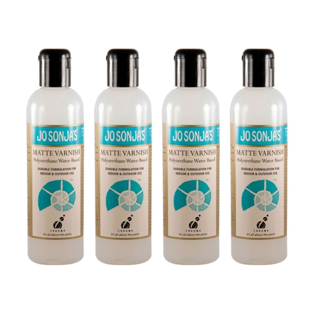 4PK Jo Sonja Polyurethane Varnish Matte 250ml Acrylic Paint Art/Craft -