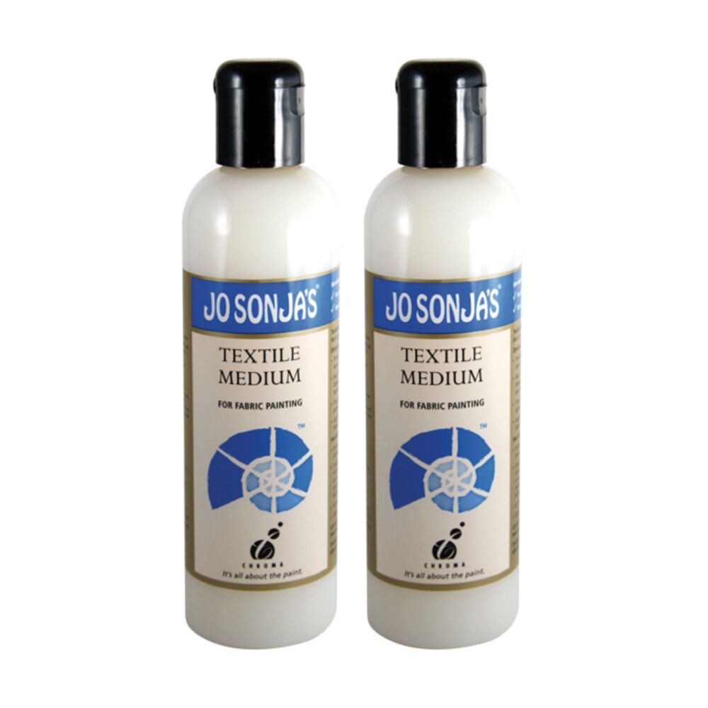 2PK Jo Sonja Medium 250ml Textile Acrylic Paint Art/Craft - Clear