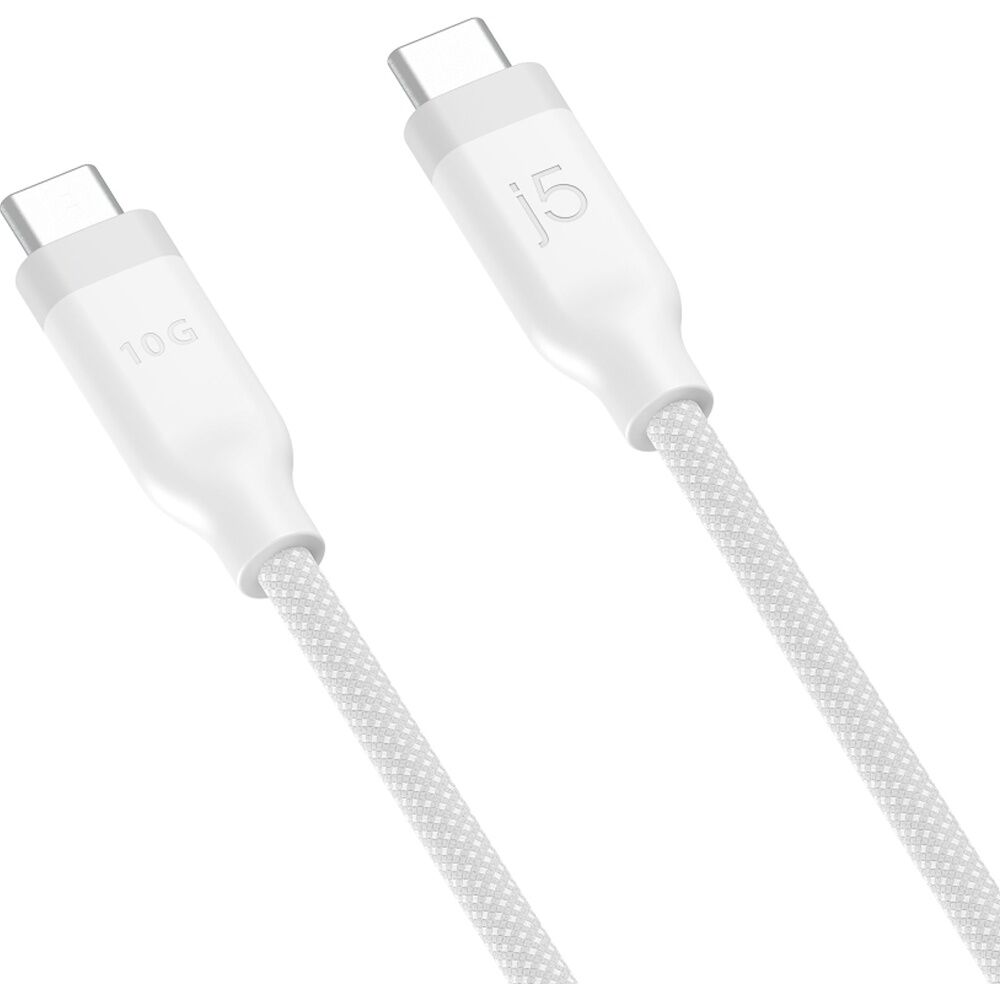 2PK J5Create PD USB-C 3-in-1 Fast Data Transfer & Charging Cable Black 1.2m