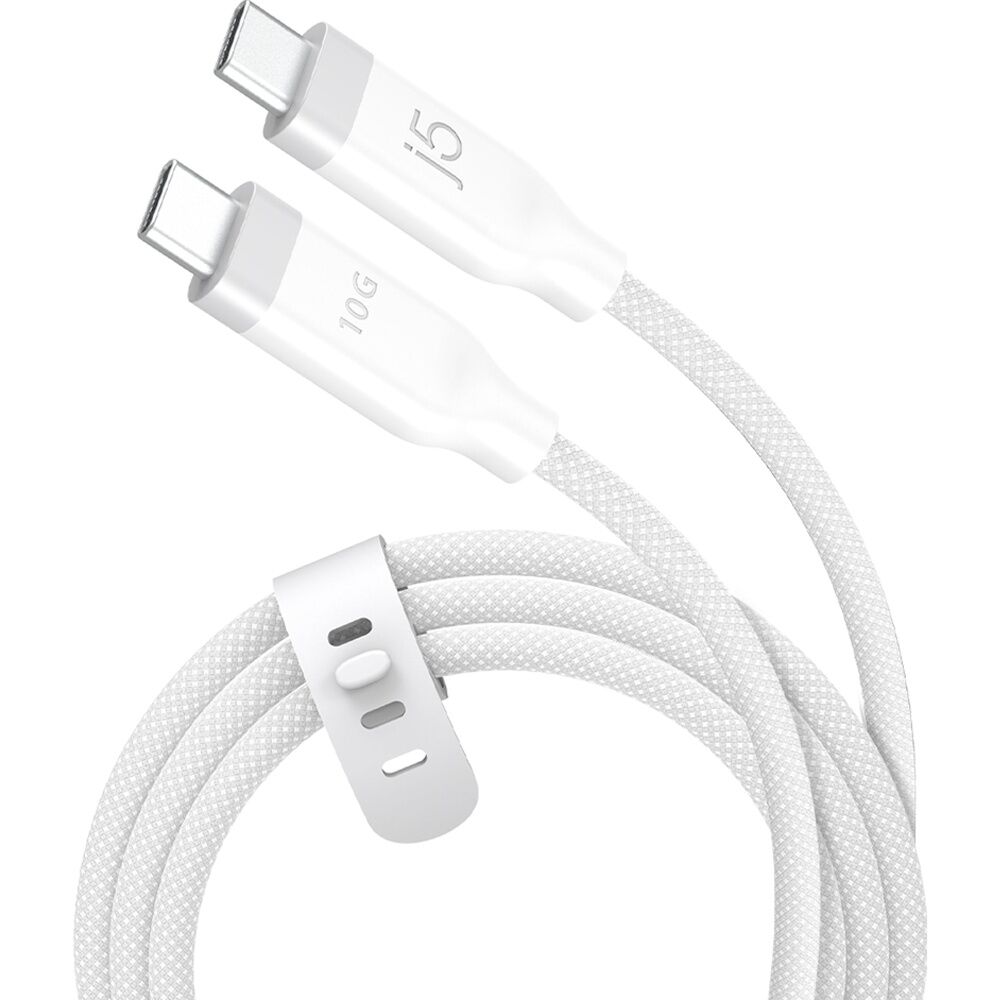 2PK J5Create PD USB-C 3-in-1 Fast Data Transfer & Charging Cable Braided 1.2m