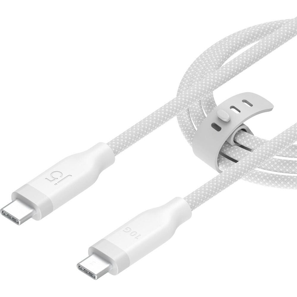 2PK J5Create PD USB-C 3-in-1 Fast Data Transfer & Charging Cable Braided 1.2m