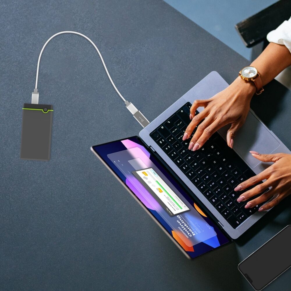 J5Create USB-A to USB-C Fast Data Transfer & Charger Adapter  Aluminum