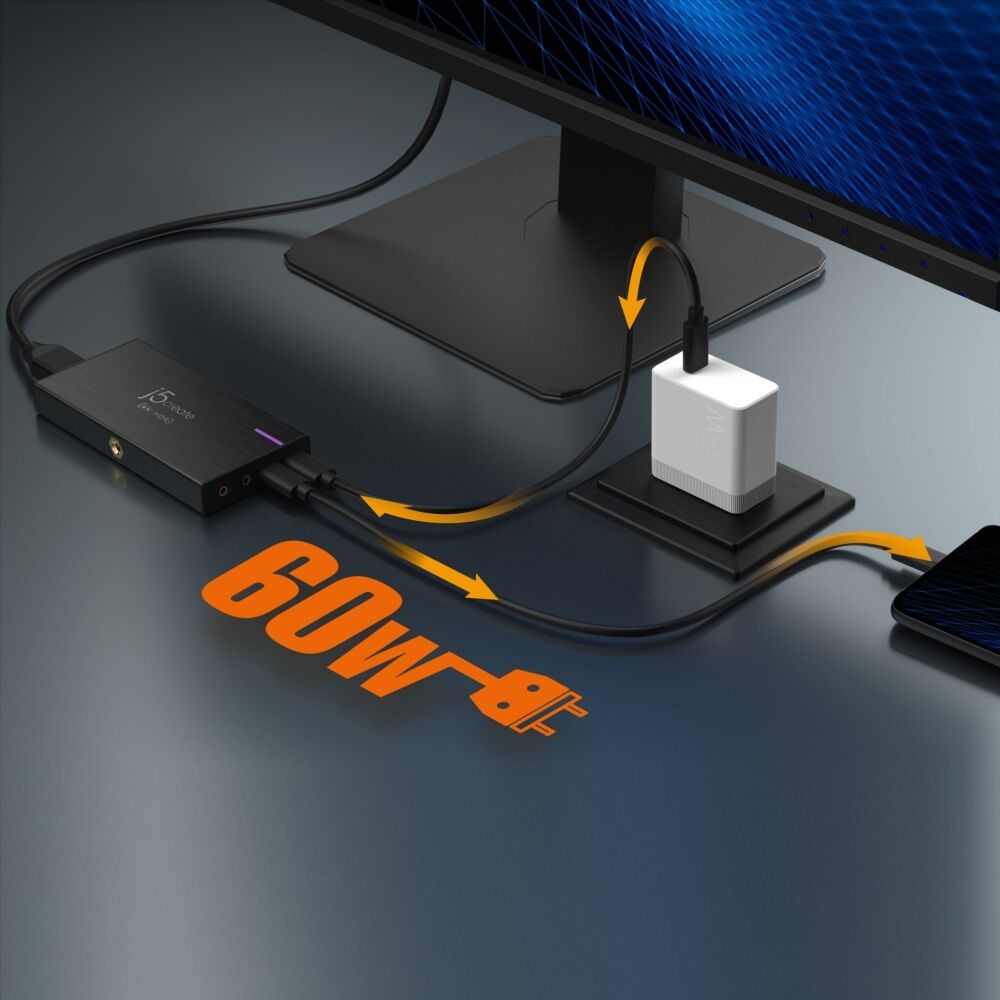 J5Create 4K HDMI Xbox/Playstation Game Capture Station Adapter USB-C