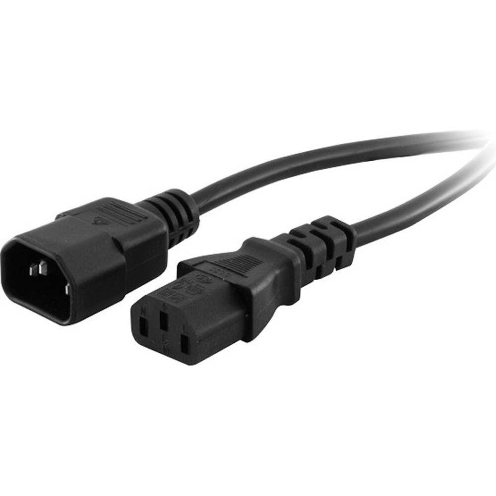 3PK Doss 2M Black Iec Extension Lead Computer Monitor Power IEC Cord Australian