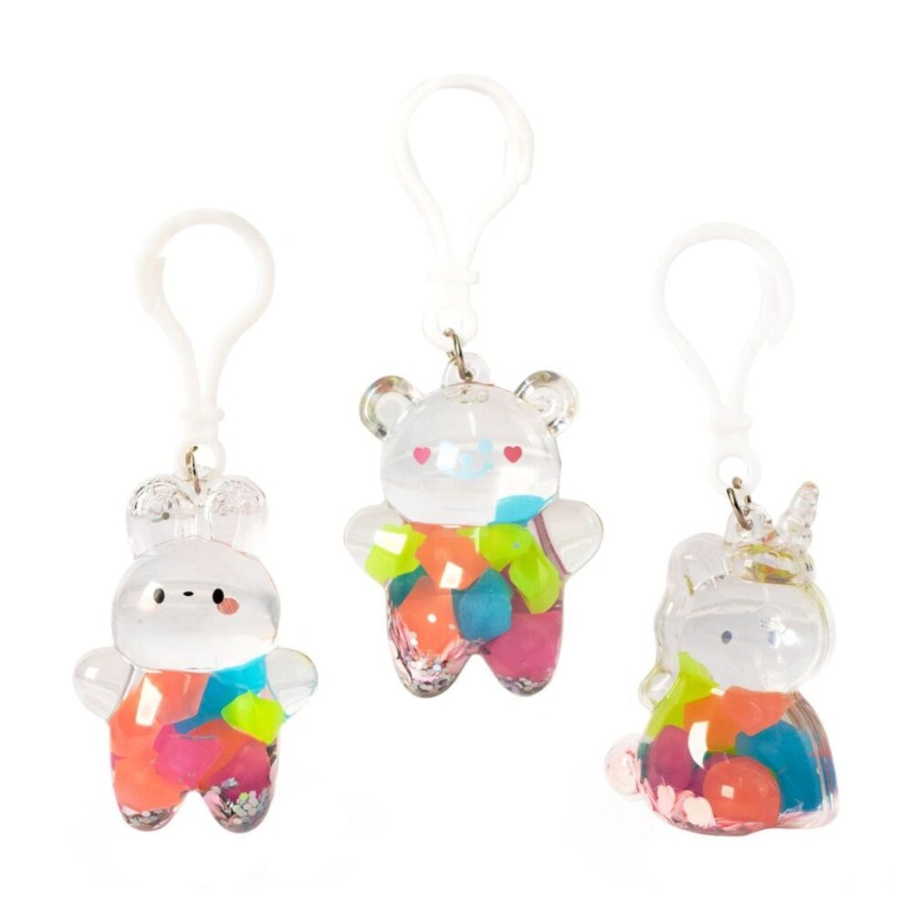 12x Keycraft Glow In The Dark Animal Keychains Unicorn Bear Rabbit Assorted