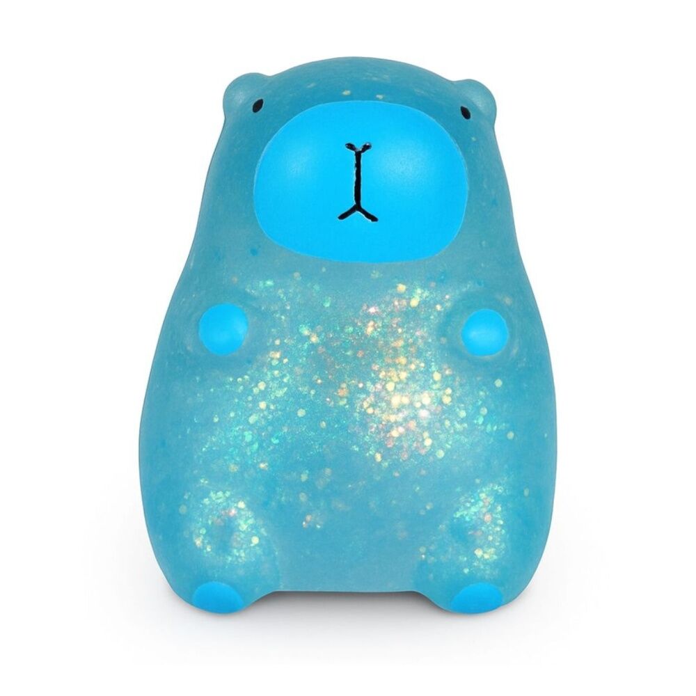 6x Keycraft Glitter Sparkly Capybara Squeezable Sensory Toy Assorted