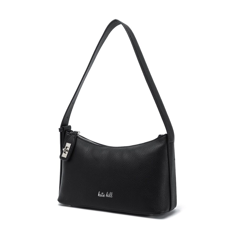Kate Hill Women's Paige Pebble Vegan Leather Zip Closure Shoulder Bag