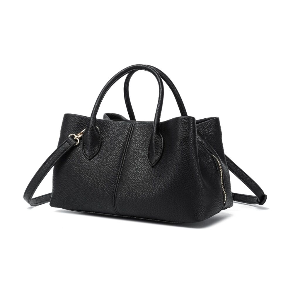 Kate Hill Women's Perri Pebble Vegan Leather Grab Dual Handle Bag