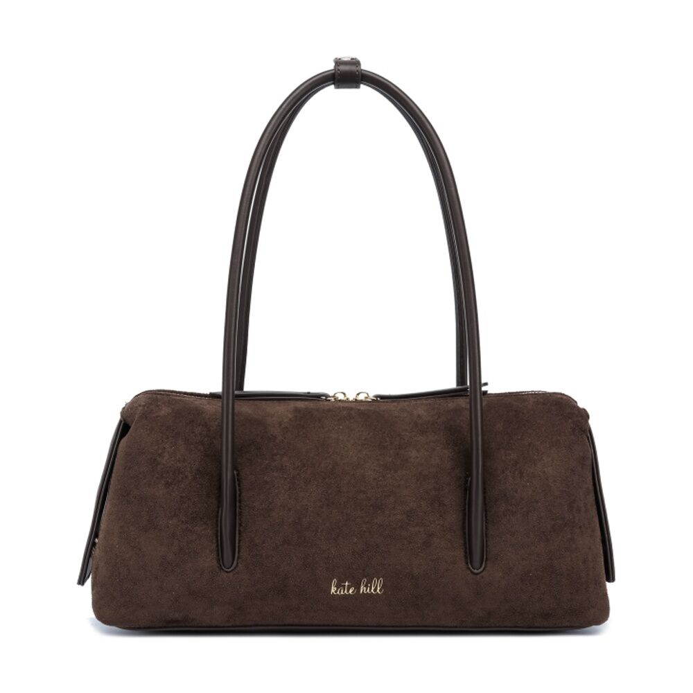 Kate Hill Women's Sadie Vegan Suede Elongated Zip-Closure Shoulder Bag