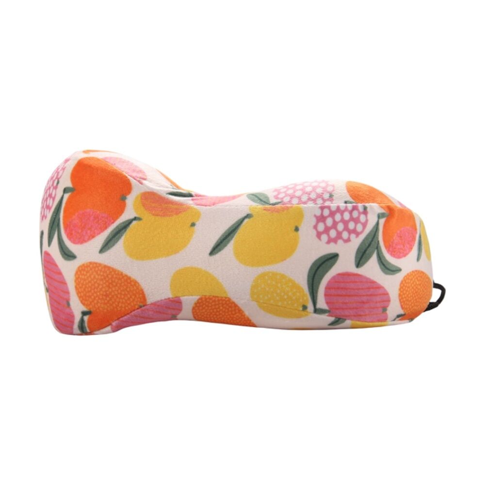 2x Kate Hill Memory Foam Travel Neck Pillow Velvet Cover 27x24x15cm Apples