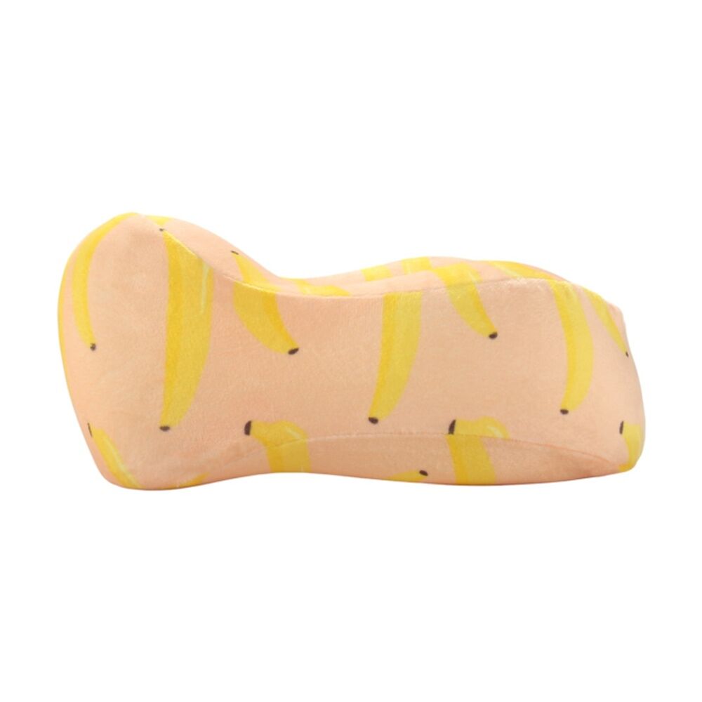2x Kate Hill Memory Foam Travel Neck Pillow Velvet Cover 27x24x15cm Bananas
