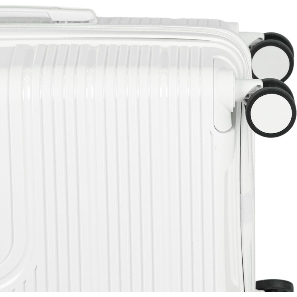 Kate Hill Aspen Medium Luggage Travel Suitcase Lightweight White 64.5x43x27cm