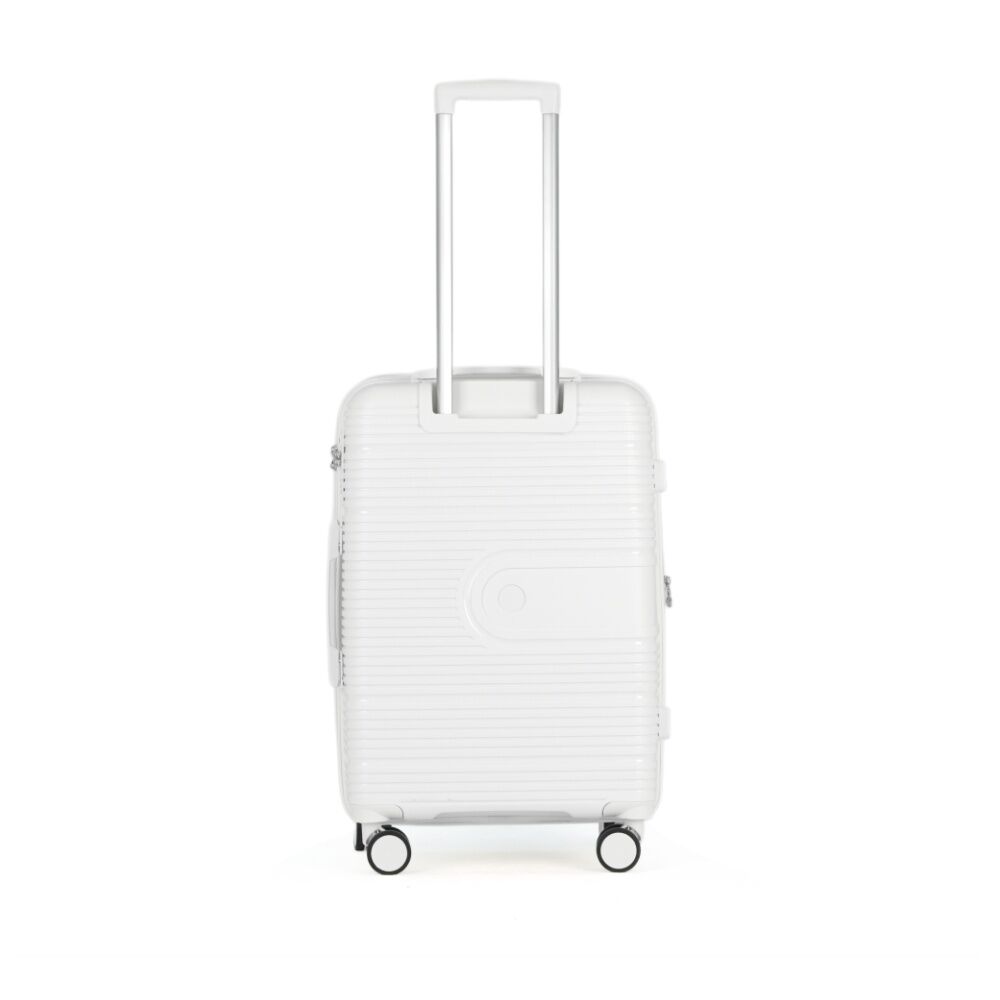 Kate Hill Aspen Medium Luggage Travel Suitcase Lightweight White 64.5x43x27cm