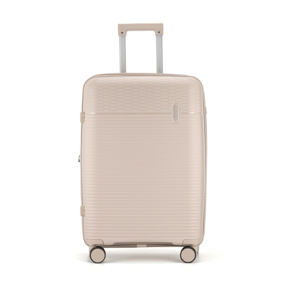 Kate Hill Brooklyn Medium Hard Case Luggage TSA Lock Travel Beige 74L