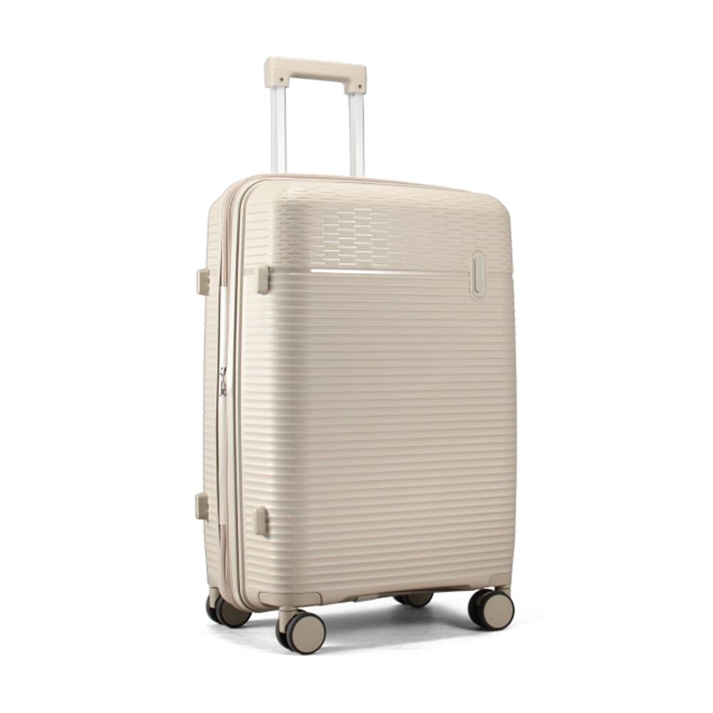 Kate Hill Brooklyn Medium Hard Case Luggage TSA Lock Travel Beige 74L
