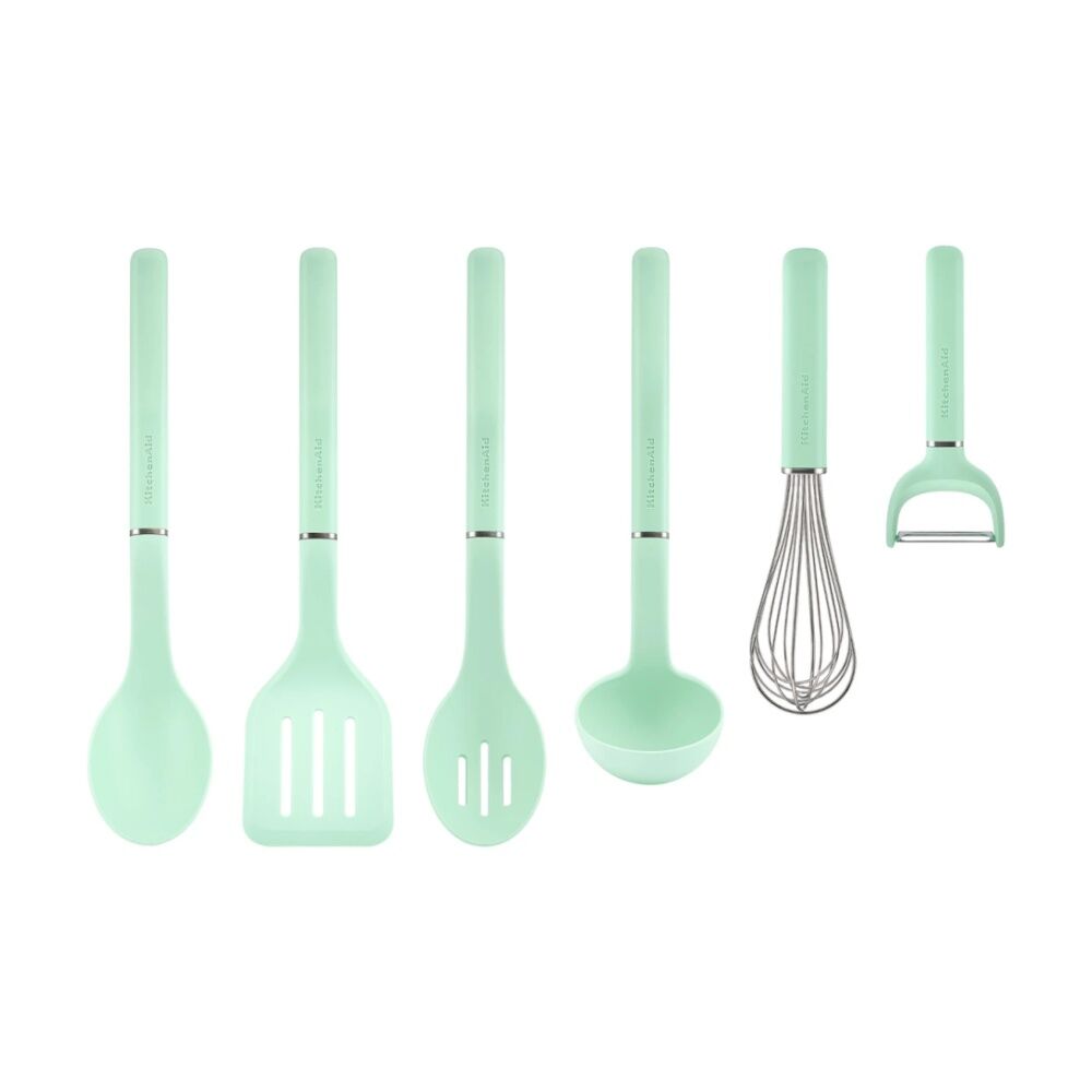 6pc KitchenAid Universal Tool Gadget Nylon Kitchen Cooking Set Spearmint