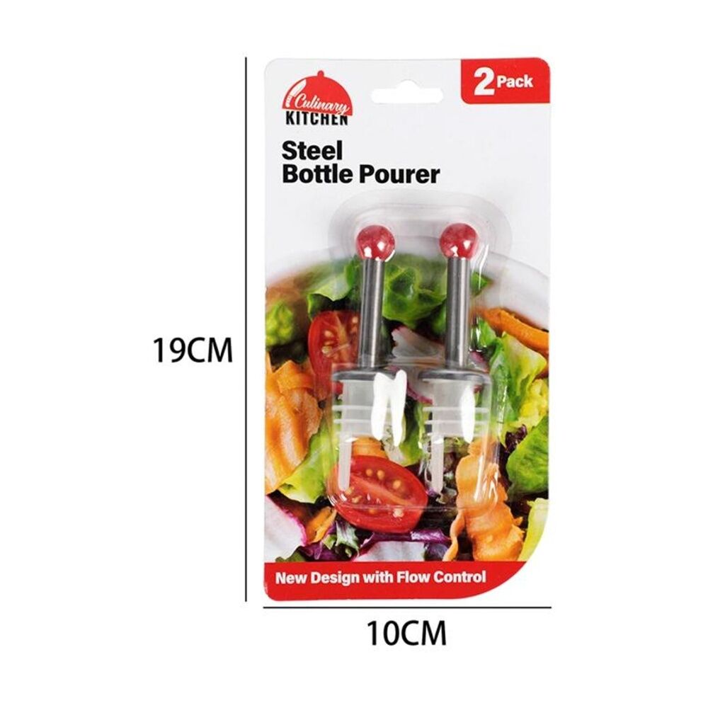 4x 2pc Braz Stainless Steel Bottle Pourer Kitchen Barware Accessory
