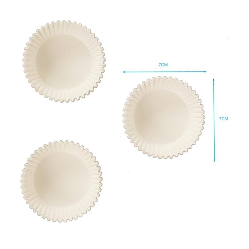 24x 60pc Culinary Kitchen Paper Patty Muffin Cupcake Cups Set White