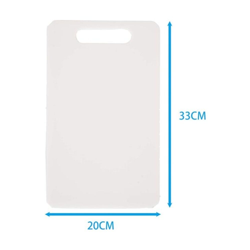4PK Culinary Kitchen Plastic Rectangular Chopping Board 33x20cm White