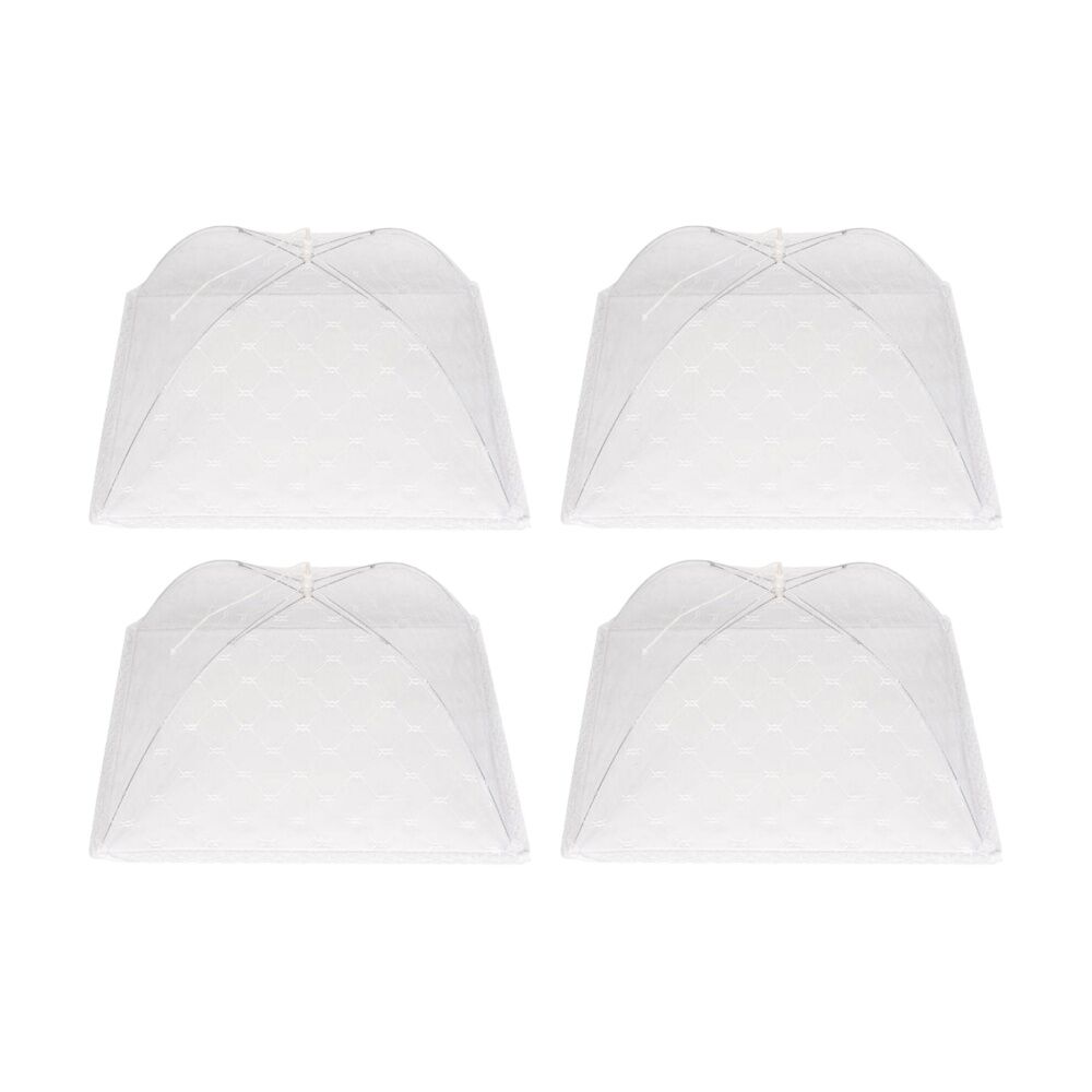 4PK Culinary Kitchen Umbrella Mesh Cover Food Protector Lid 60cm Clear