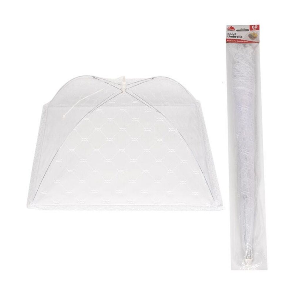 4PK Culinary Kitchen Umbrella Mesh Cover Food Protector Lid 60cm Clear