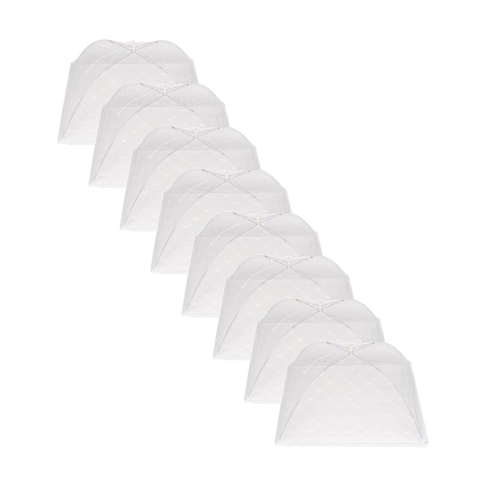 8PK Culinary Kitchen Umbrella Mesh Cover Food Protector Lid 60cm Clear
