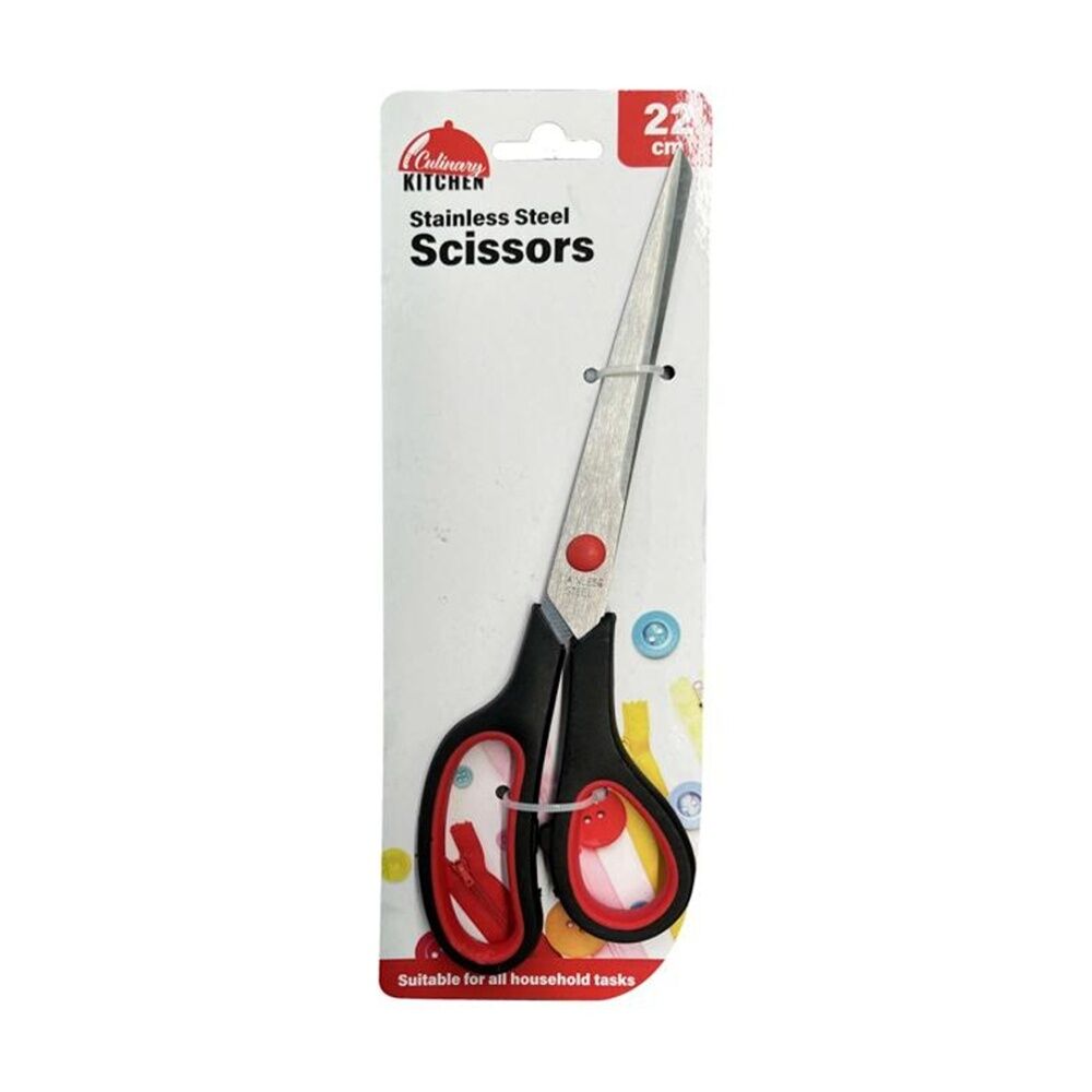2PK Culinary Kitchen Stainless Steel Scissors W/ Ergonomic Handle 24cm Red/Black