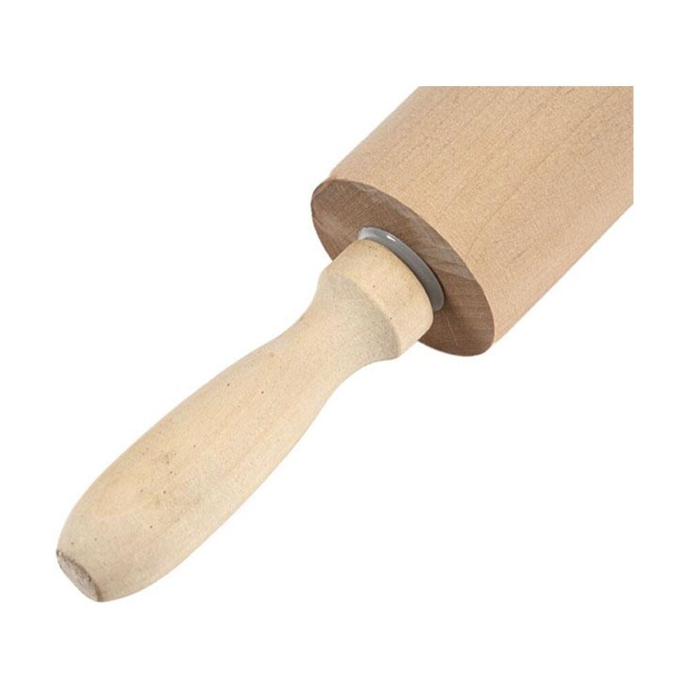 3PK Culinary Kitchen Wooden Rolling Pin W/ Handles Pastry Baking Tool 42cm